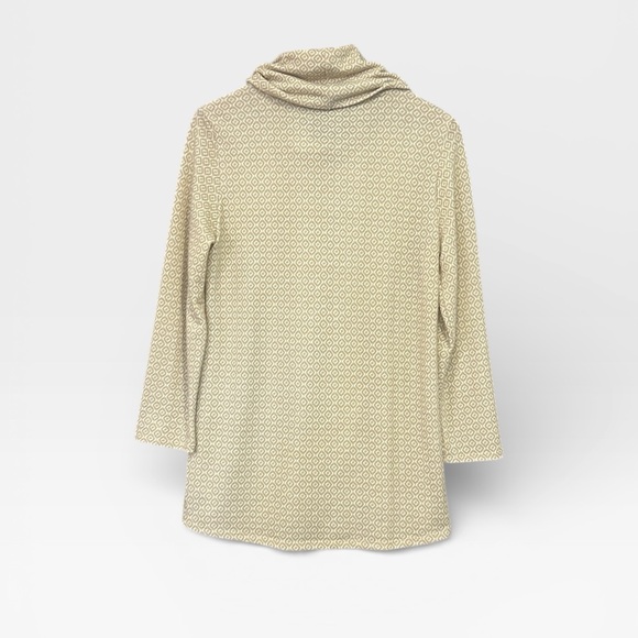 Multiples Patterned Cowl Neck Long Sleeve Tunic Top Women’s Size Small - Picture 4 of 10